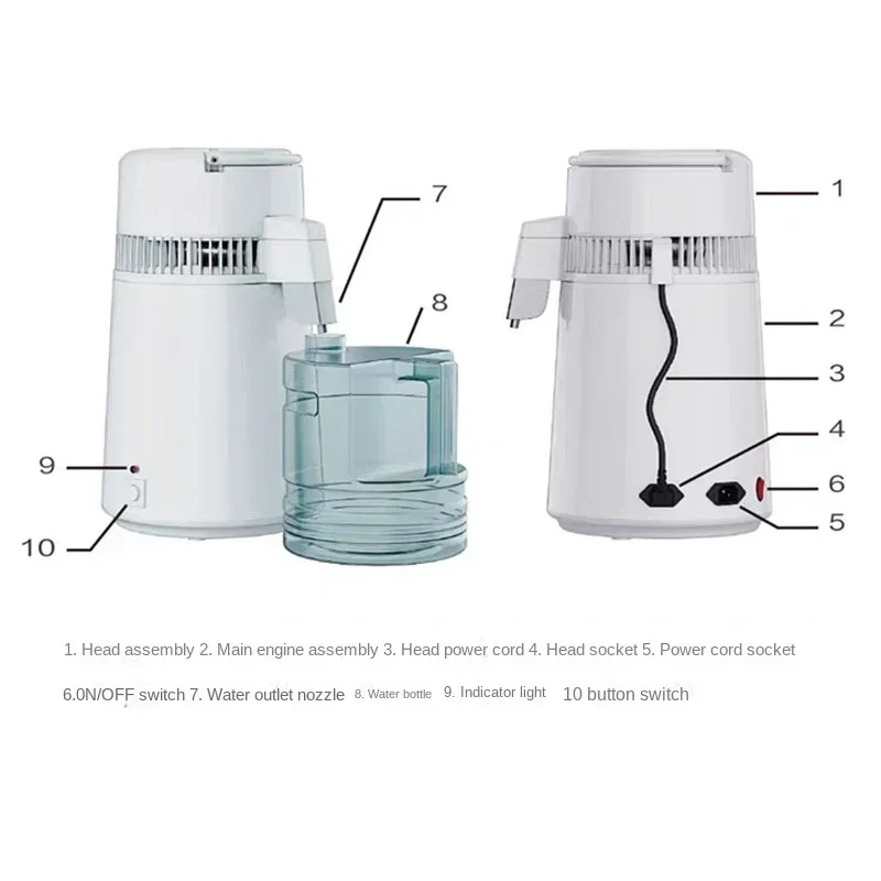 Cheap750W pure water distiller distilled water machine distributor filter 4L  distillation purifier 110V 220V