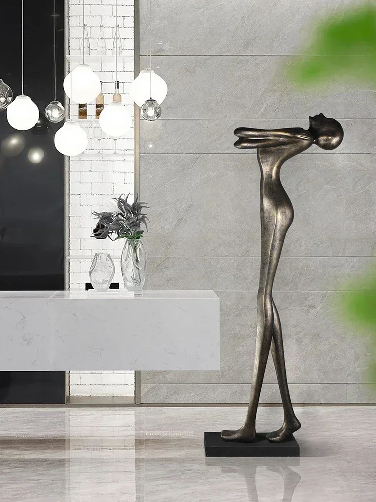 Sculpture Abstract Floor Lamp Dance Goddess Art Personality Big Decorations