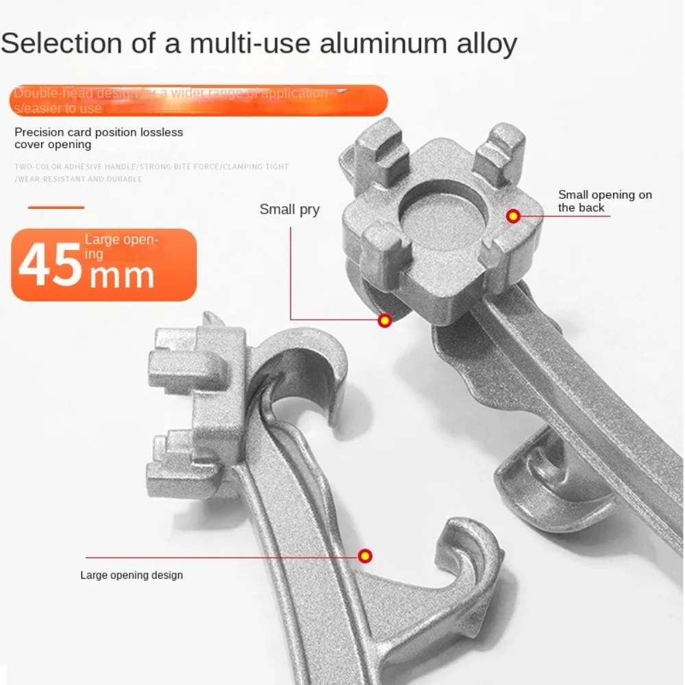 Apriscatole in metallo per risparmiare manodopera Secchio da 5 galloni Apriscatole per coperchio di grado industriale Sollevatore per coperchio Chiave per coperchio a secchiello ad ampia apertura