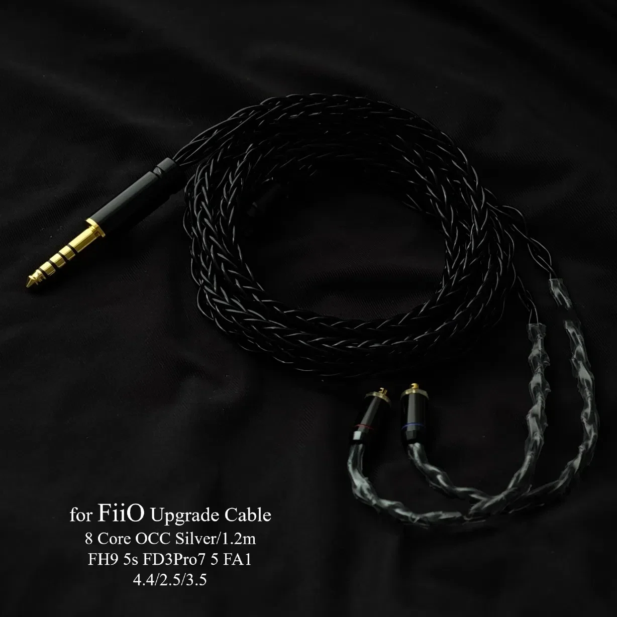 FiiO-Silver Plated Earphones Cable, FH9 5s FD3Pro7 5 FA1 8 Core Upgrade, OCC, 4.4mm balance 2.5mm 3.5mm with MIC