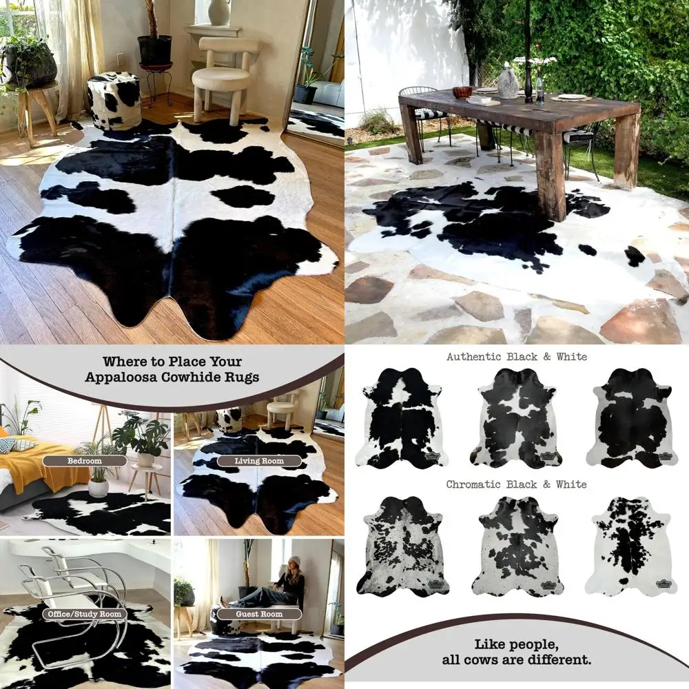 

Аутентичные черно-белые коврики из воловьей кожи для гостиных и спален — напольные покрытия из натуральной кожи для дези в деревенском стиле