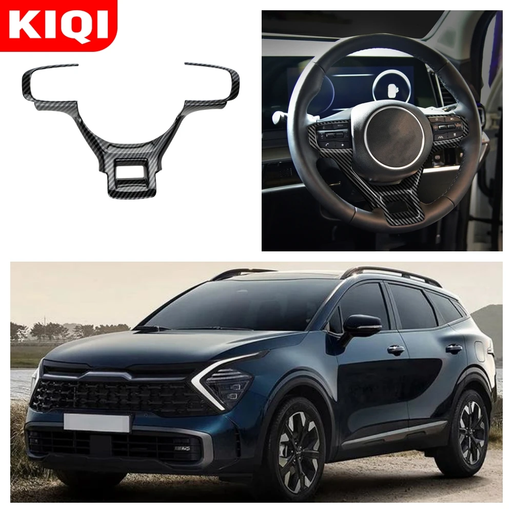 

Car Steering Wheel Button Frame Decoration Cover Trim For Kia Sportage NQ5 2022 2023+ Stickers ABS Interior Accessories