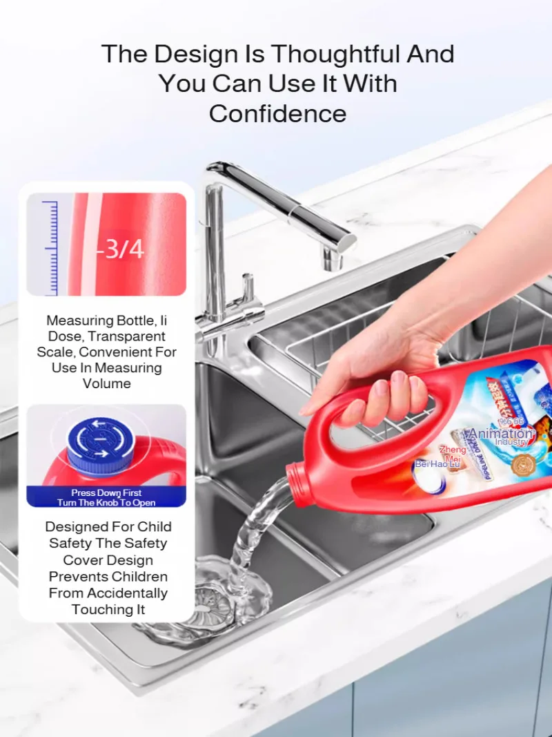 

Агент для выемки канализации на кухне, жидкое концентрированное средство для растворения масла, туалет, туалетная труба, сильное дноуглубительное средство, специальный агент