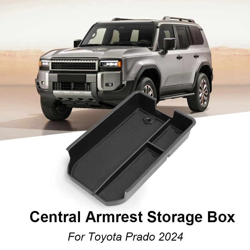 

Central Armrest Storage Box For Toyota Land Cruiser LC250 2024 Prado 2004-2019 ABS Central Control Organizer Tray Accessories