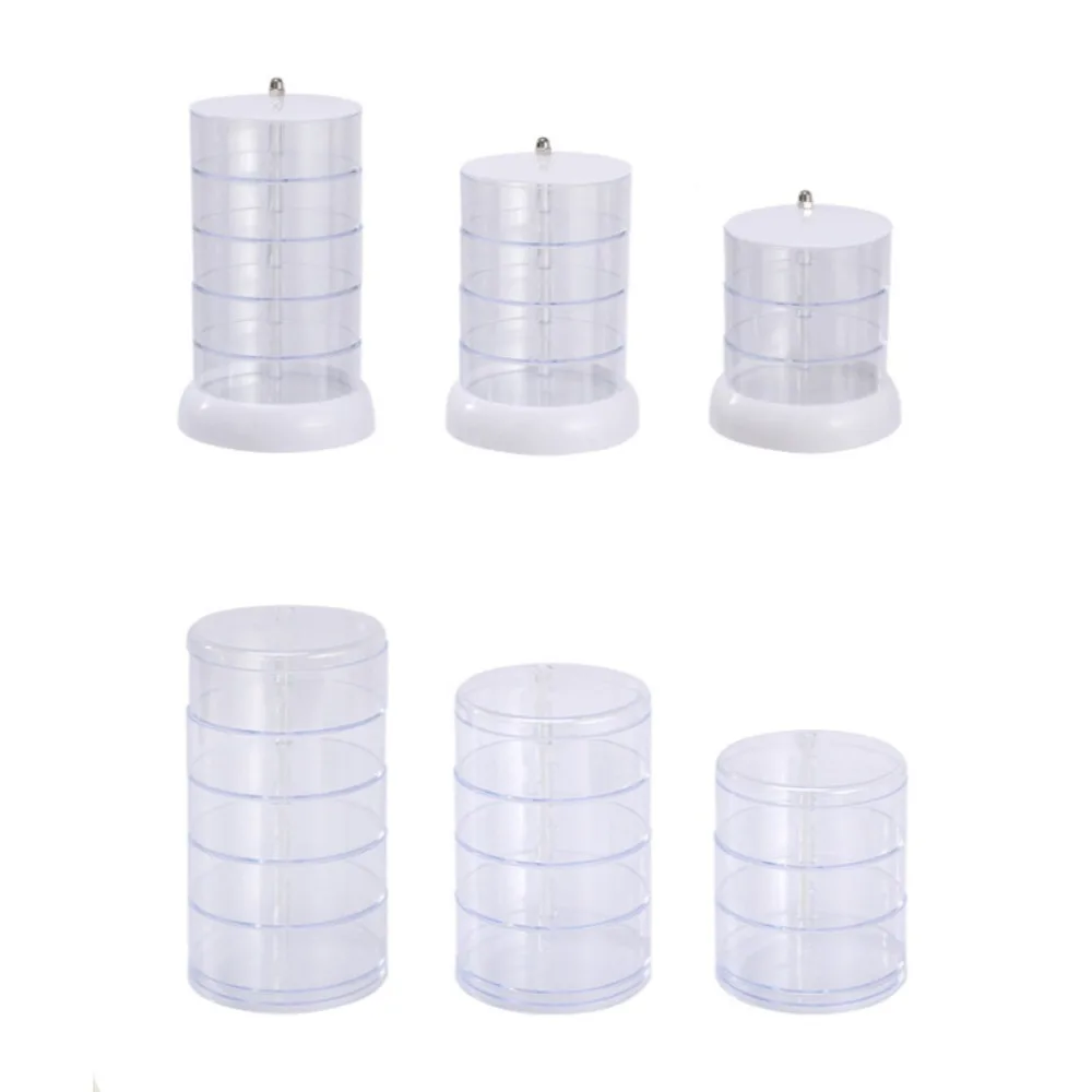 متعدد الطبقات صندوق تخزين شفاف سوار قلادة الغبار برهان عرض المجوهرات الرف أقراط خواتم المنظم