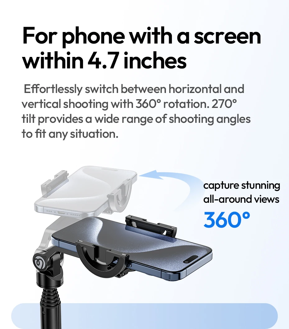 Ulanzi TT88 Overhead-Selfie-Stick 1,44 m mit MagSafe-Klemme, Fotografie-Stativ für Smartphone-Livestreaming und Vlogging mit Fernbedienung, Dual Cold Shoe, Fernbedienungslicht, Desktop-Aufnahme, Mantis-Halterung – Detail 22