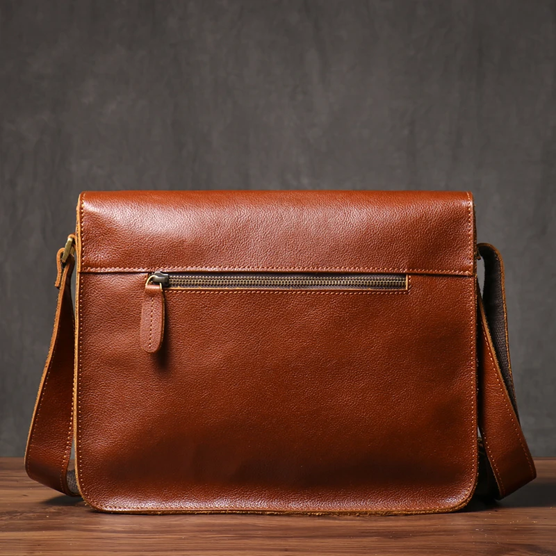 ROOG-Bolsa de ombro de couro real masculina tiracolo de couro de vaca vintage, fim de semana, bolsa mensageiro para iPad 12 ", alta qualidade vintage