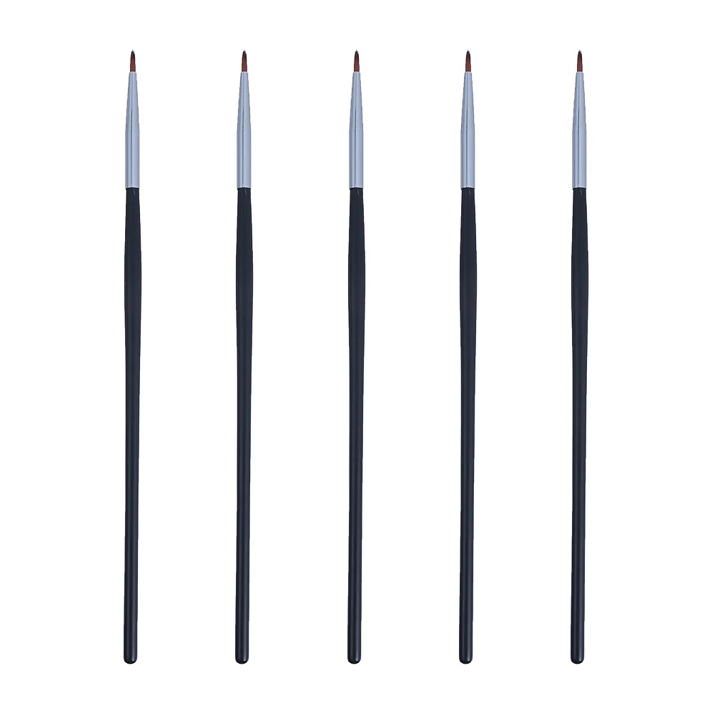 Pennello per eyeliner da 5 pezzi Pennello per eyeliner portatile leggero per testa piccola Cosmetici Applicatore per rossetto Strumento per trucco professionale Pennello per eyeliner