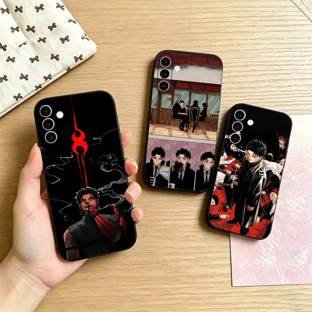 Anime boy Shockproof Black Case, Compatible with Samsung Galaxy A02S,A12-A52,A21S,A31,A41,A51,A71-A73,A30S