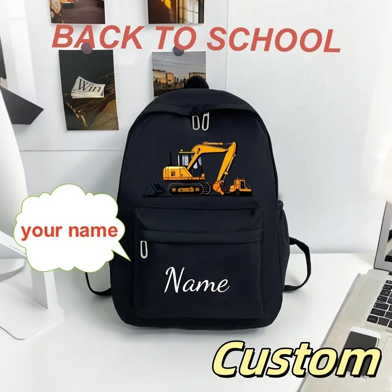 

This back-to-school backpack features a unique design with a personalized name, a casual and versatile style, and a large capaci