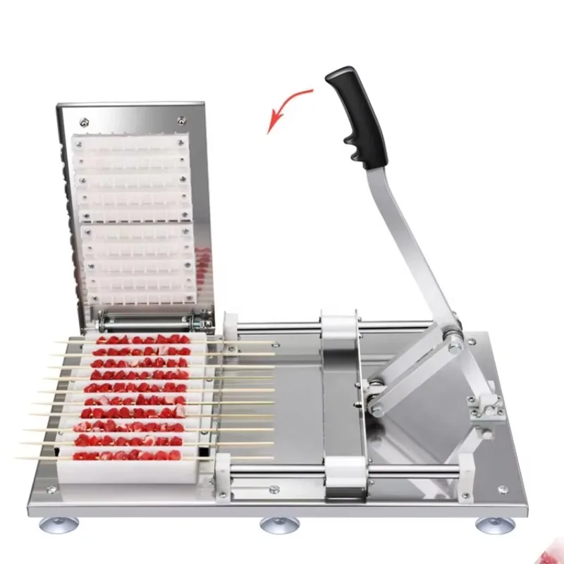 Piccola macchina per spiedini di carne Barbecue Kebab Macchina per fare spiedini Shish Kebab Maker Macchina automatica per spiedini di carne