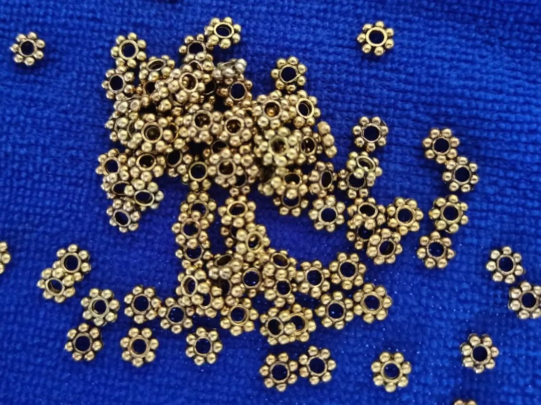 1500pcs Antiqued Bronze Silver Gold Daisy spacer beads 6mm A700B