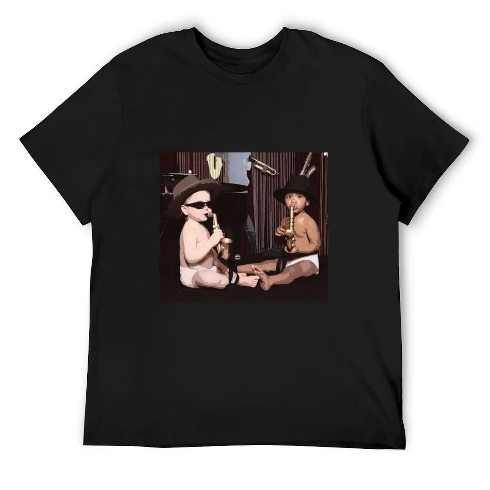 

The OfficeAngelas Saxophone Babies T-Shirt Short sleeve tee luxury t-shirt graphic t shirts mens clothing