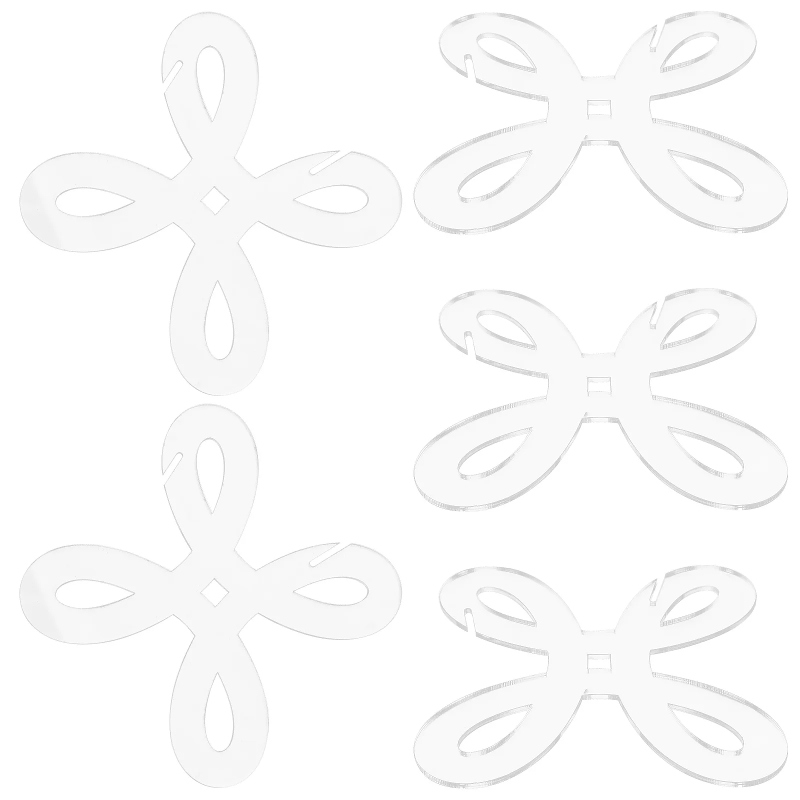 

5Pcs Yarn Bobbins Clear Acrylic Organizers Portable Lightweight Empty Sewing Spools Knitting Cross Stitch Weaving Tools