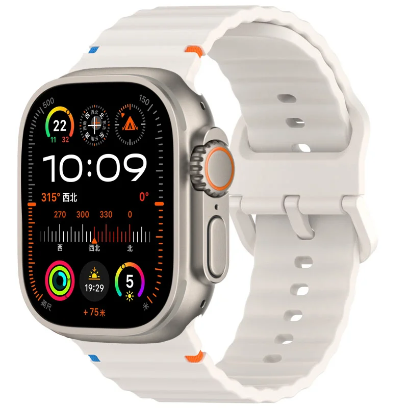 Silikonarmband für Apple Watch 44mm 49mm 40mm 45mm 42mm 46mm Armband iWatch Serie 12 11 9 8 7 6 SE 10 Ultra 3 4 2