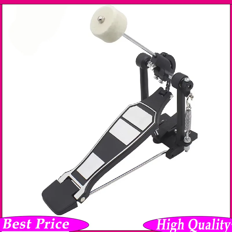 Bass Drum Pedal Foot Kick Beater Singer Tension Spring and Single Chain Drive Percussion Instrument Part & Accessories