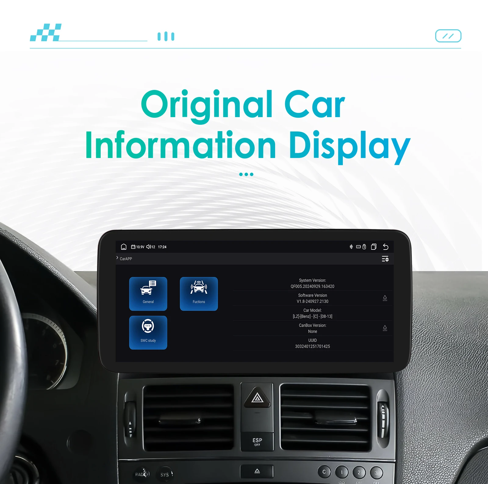 10,25" Hizpo Android Autoradio für Mercedes Benz W204 S204 2008 - 2010 C-Klasse NTG4.0 Intelligentes System RDS DSP GPS AUX CarPlay – Detail 29
