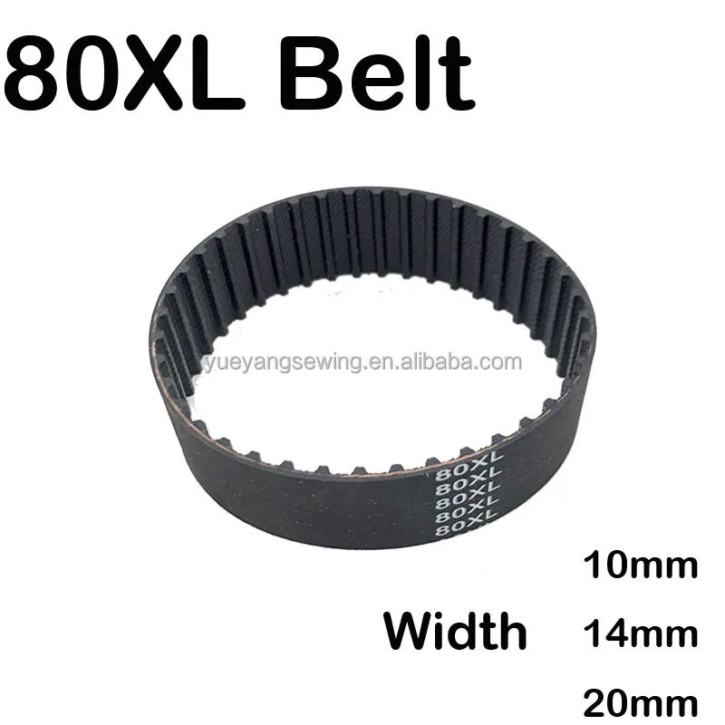 80XL 40 Teeth Rubber Belt 10MM 14MM 20MM Wide for Industry Sewing Machine Belt Overlock Double Needle Spare Parts