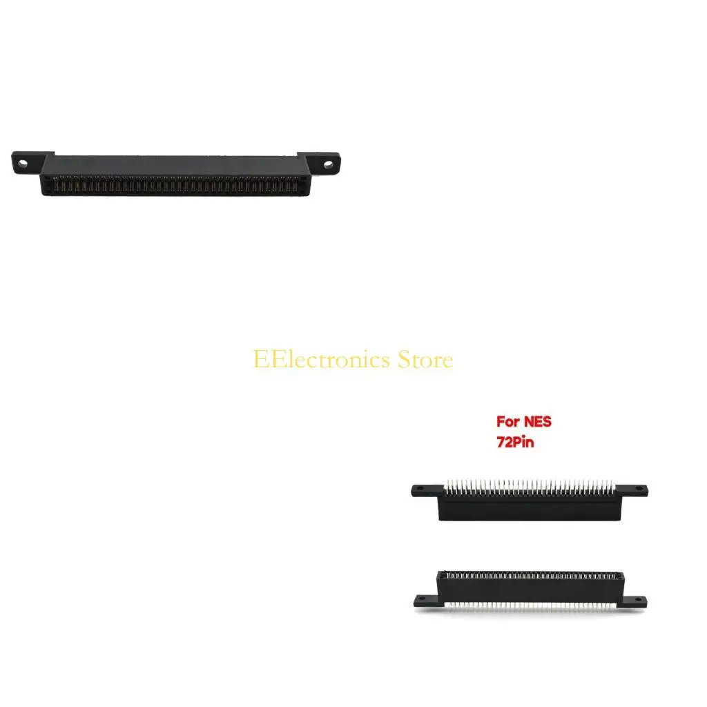 B03c adaptador conector 72 pinos para nes clone console cartucho jogo slot para cartão soquete substituição peças