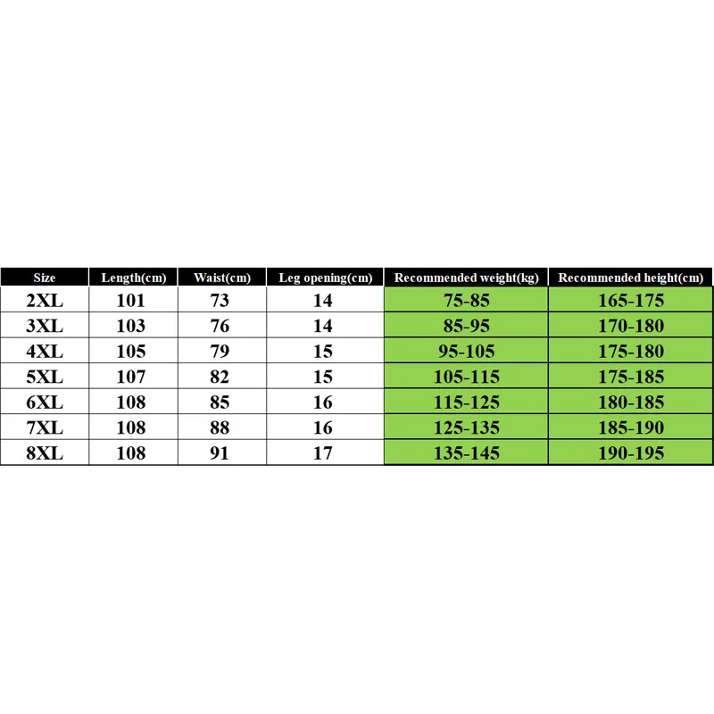 Summer Spring Large Size Cargo Pants For Men 145kg 8XL 7XL Cotton Loose Long Pants