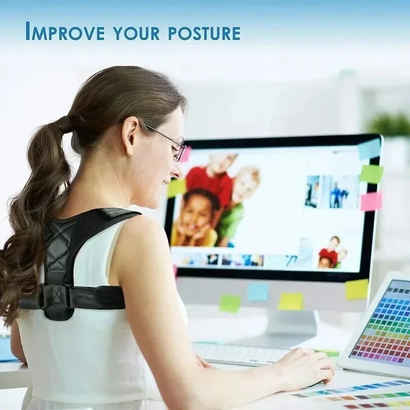Professional Posture Corrector Neck & Back Pain, Adjustable Upper Back Brace Support Men & Women, Clavicle Shoulder Lumbar Belt - view 6