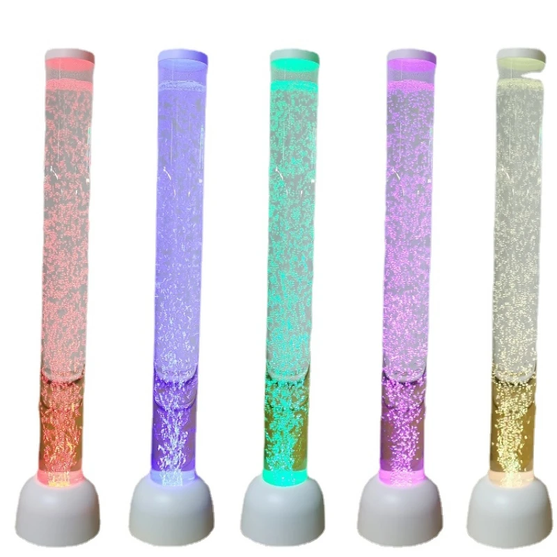 Color changing water column LED light, bubble light, floor lamp, home, office, store, bar decoration