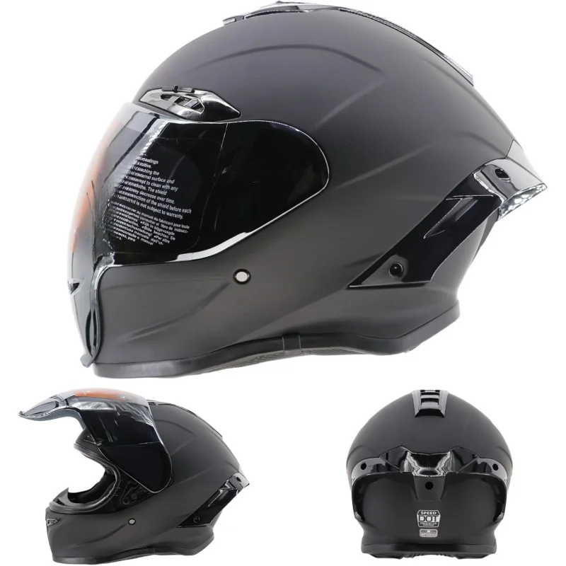 Motorcycle Helmets DOT Approved Full Face Motorcycle Helmet with Sun Visor 2 Piece for Adults Men Womenfor Street Scooter