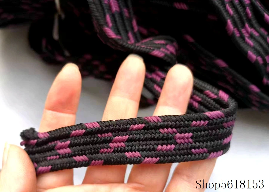 200-500cm black and Purple 2cm wide sword binding rope Rope For Japanese Katana sword wakizashi tanto