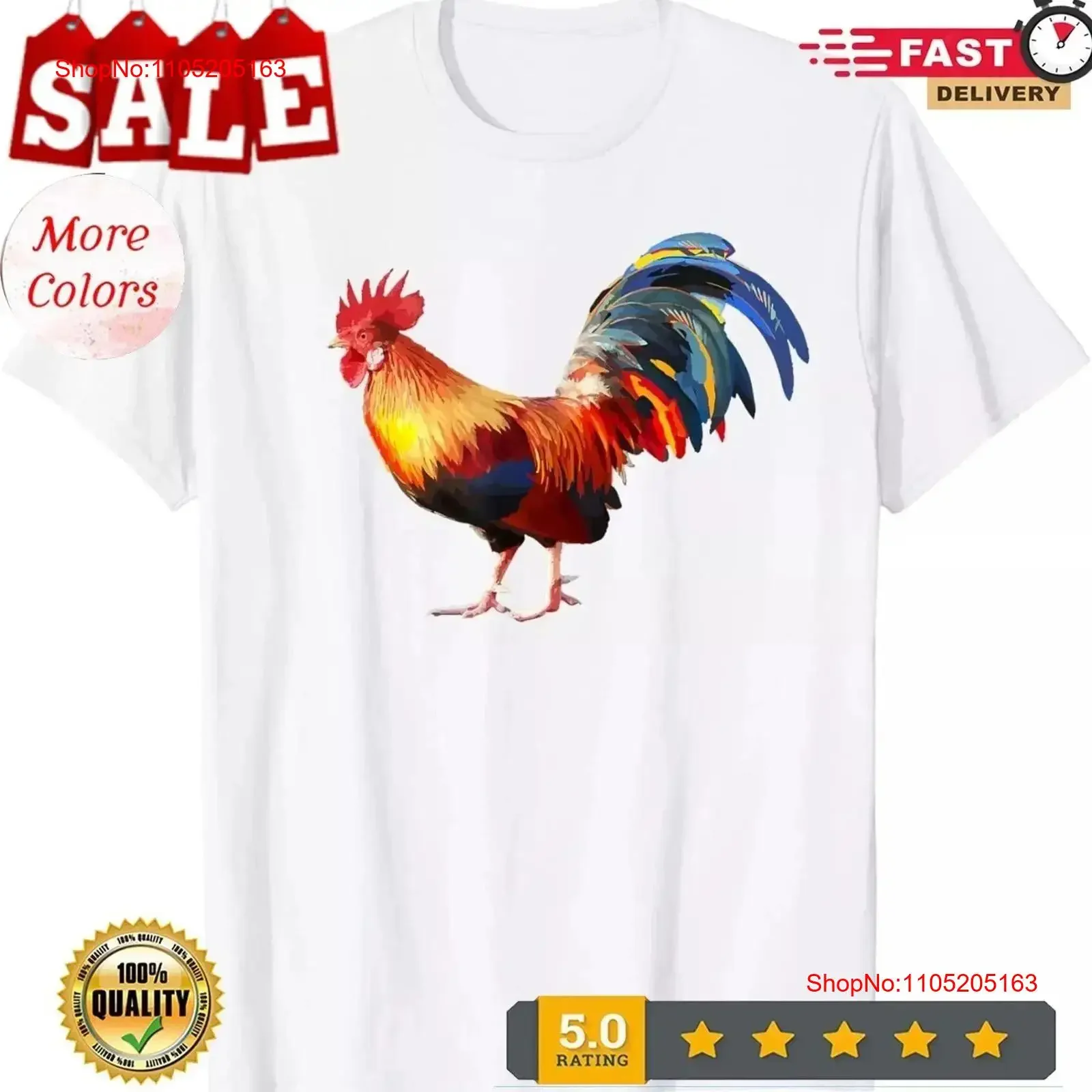 Rooster Country Decor Chicken Gallo s T Shirt vintage Washed Casual fashion Breathable Comfortable homme Stylish Slightly