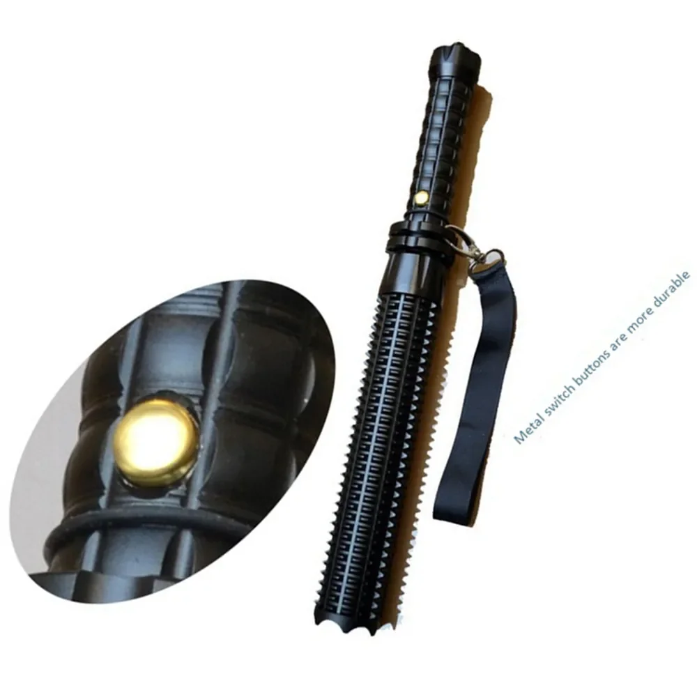 Телескопический фонарик из алюминиевого сплава с зумом для самообороны, патрульный безопасный молоток, сильное освещение, светодиодный светильник, инструмент