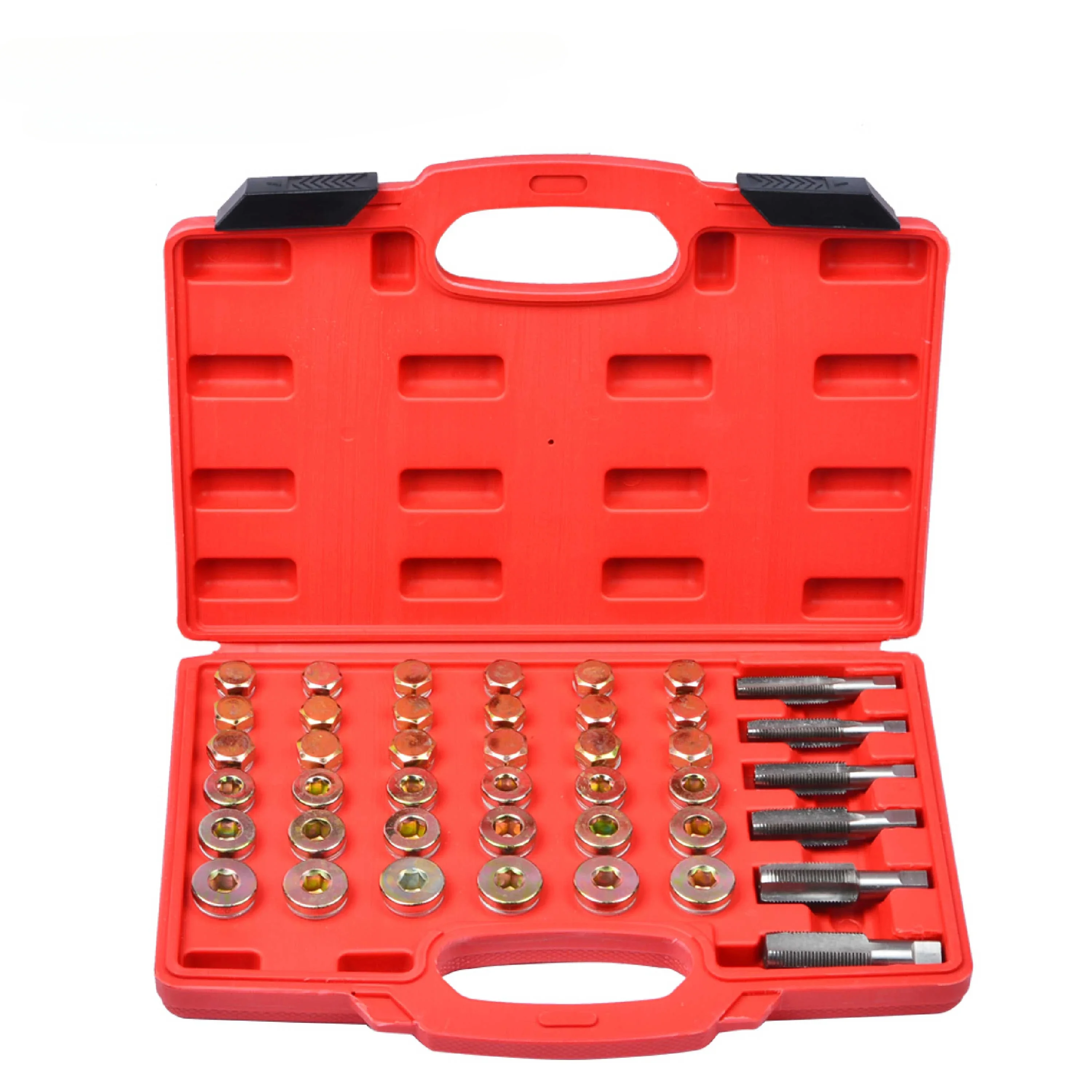 Oil Pan Thread Repair Kit Sump Gearbox Drain Plug Tool Set Car Repairing Tools 64/114 PCS