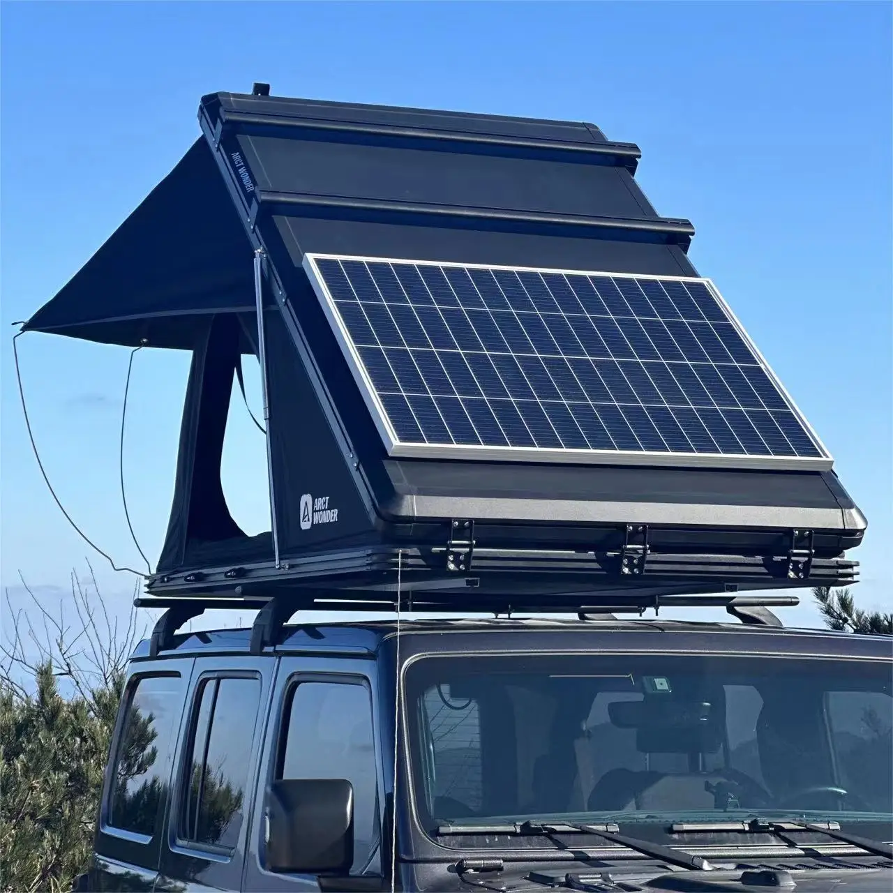 New Arrival Outdoor Camping EU US Stock Carpa De Techo Hard Shell Aluminum Car Rooftop Tent