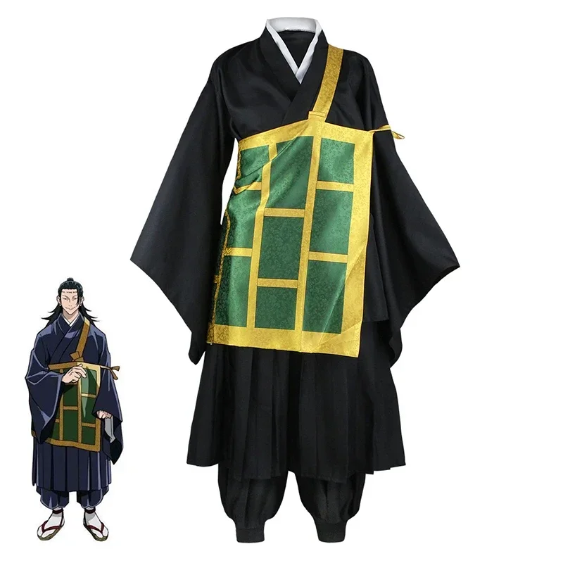 Anime Geto Suguru Cosplay Uniform Jujutsu Kaisen Cosplay Kostüm Geto Suguru Kimono Perücke Halloween Kleidung für Frauen Männer