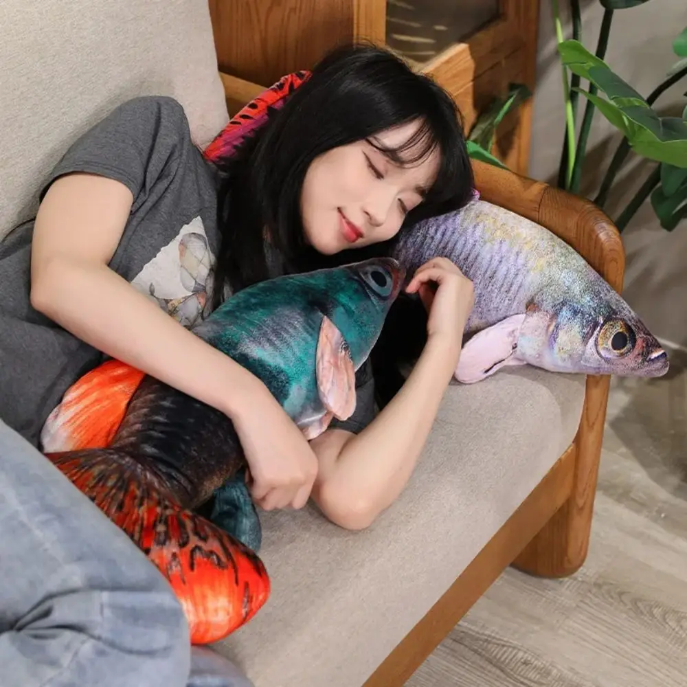 

Stuffed Animal Simulated Guppy Hugging Pillows Green Cartoon Fish Stuffed Cartoon Soft Fish Anime Pillow for Little