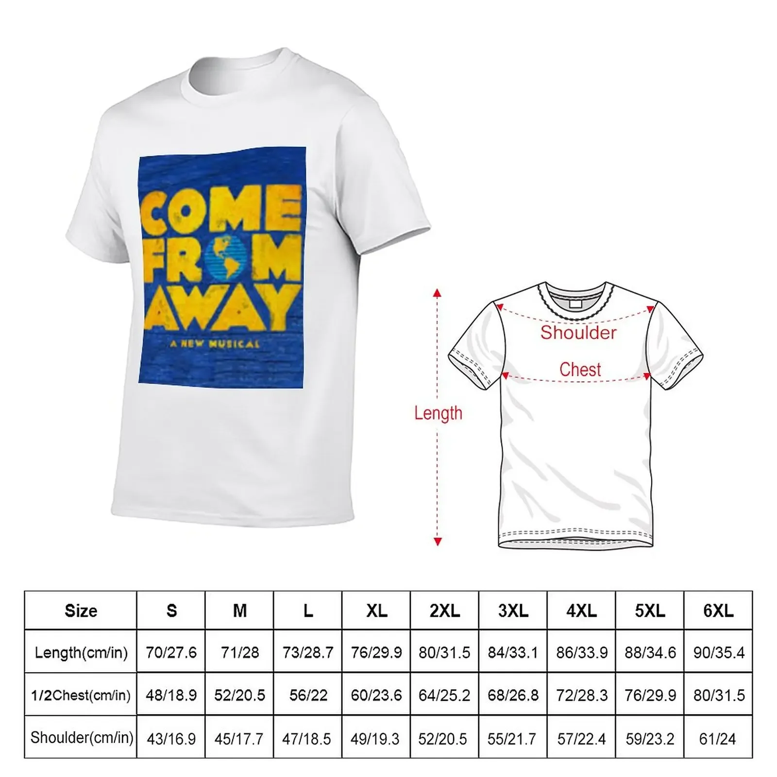 Come From Away Logo T-Shirt tops customs clothes for men