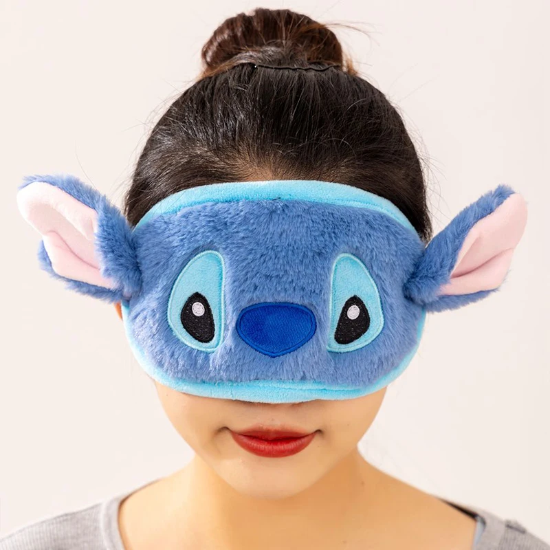 

Stitch Eyeshade Pooh Bear Cute Cartoon Figure Soft Plush Sleeping Eye Mask Cover EyePatch Shade Travel Sleep Can Put Ice Pack