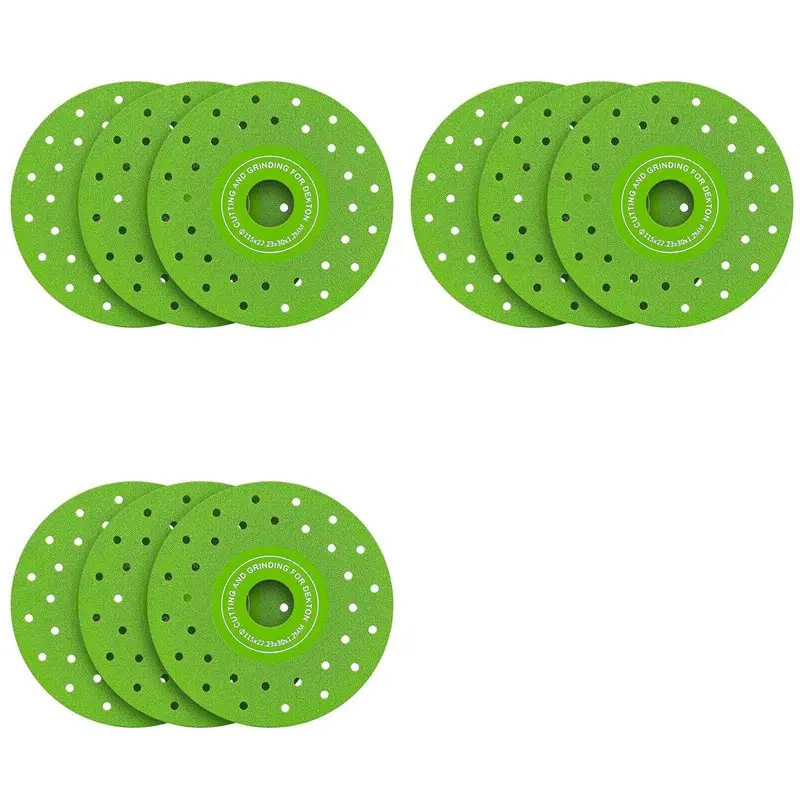 mcgs-9pcs-115mm真空ろう付け超薄多孔フラット研磨シートディスク（磁器、ガラス、タイル、大理石用）