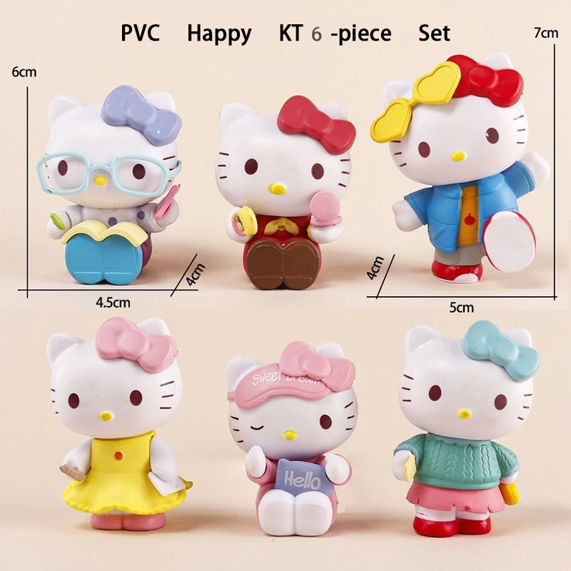 Creative KT Cat blind box toy, desk figurine, cheerful trendy toy, figurine model, cute collectible, tabletop decoration, gift