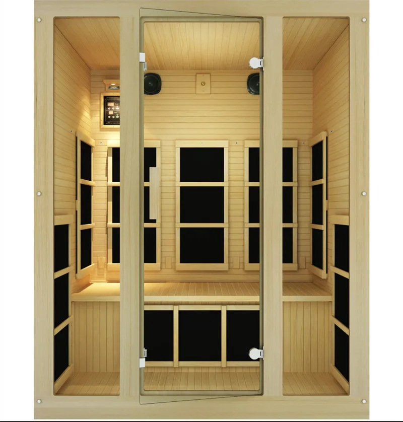 

High End Hemlock 4 Person Dry Intertek Sauna With Control Panel