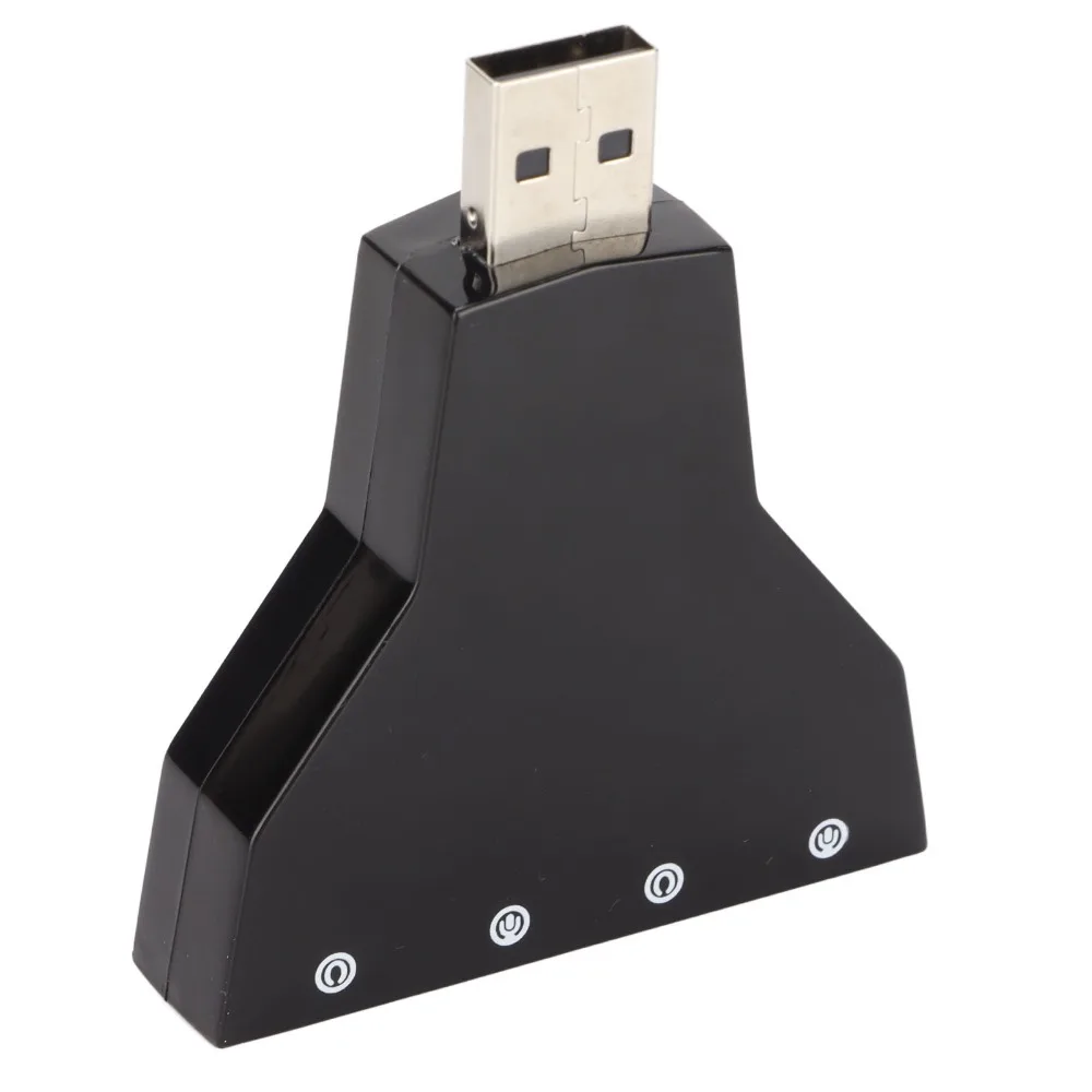 Dual Microphone Interface USB Sound Card Dual Audio Interface Independent Sound Card Virtual 7.1 Sound Card Stereo Sound Adapter