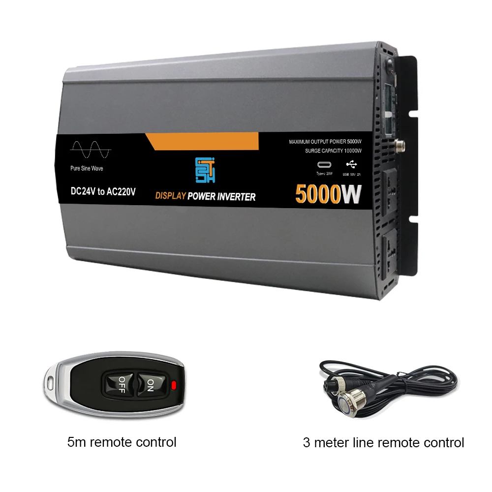Inversor Dc 12V 24V 48V to Ac 110V 220V Pure Sine Wave Power Inverter 3000W 4000W 5000W 6000W Off Grid Solar Inverter
