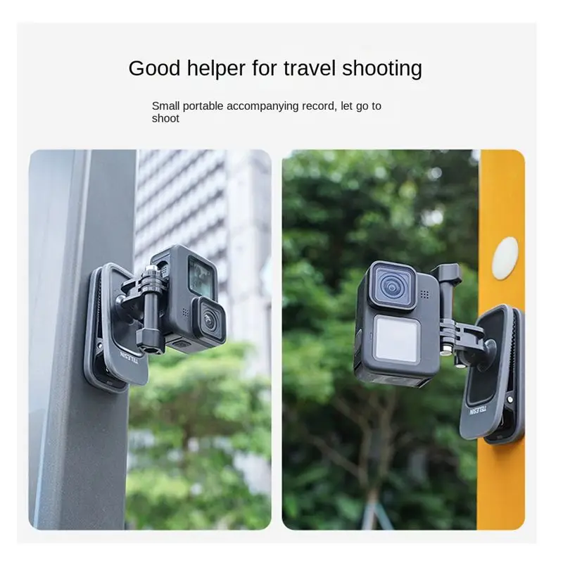N05R TELESIN 360 °   Clip Magnético Giratorio para Mochila, Soporte para Cámara de Acción GoPro Hero 11 10 9 8 7 6 5 Insta360, Accesorios