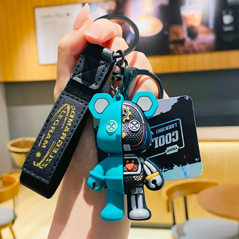 Cartoon Mechanical Bear Cute Boudoir Personality Key Ring Chain Bag Small Pendant Accessories Keychain Decoration Gift Wholesale