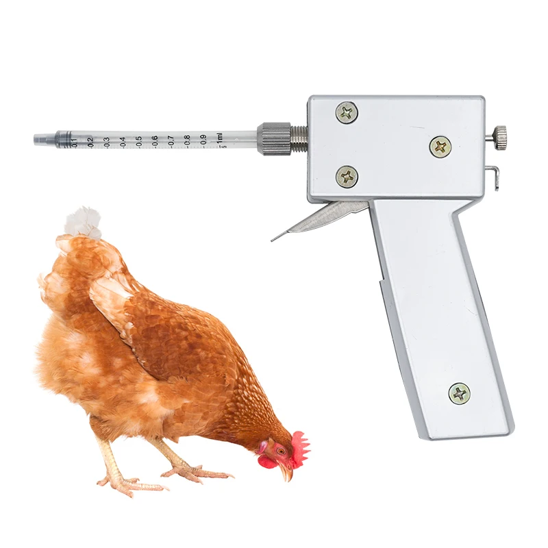 Animal Artificial Insemination Chicken Injector Continuous Poultry Metal Straw Semen Tube Injection Syringe