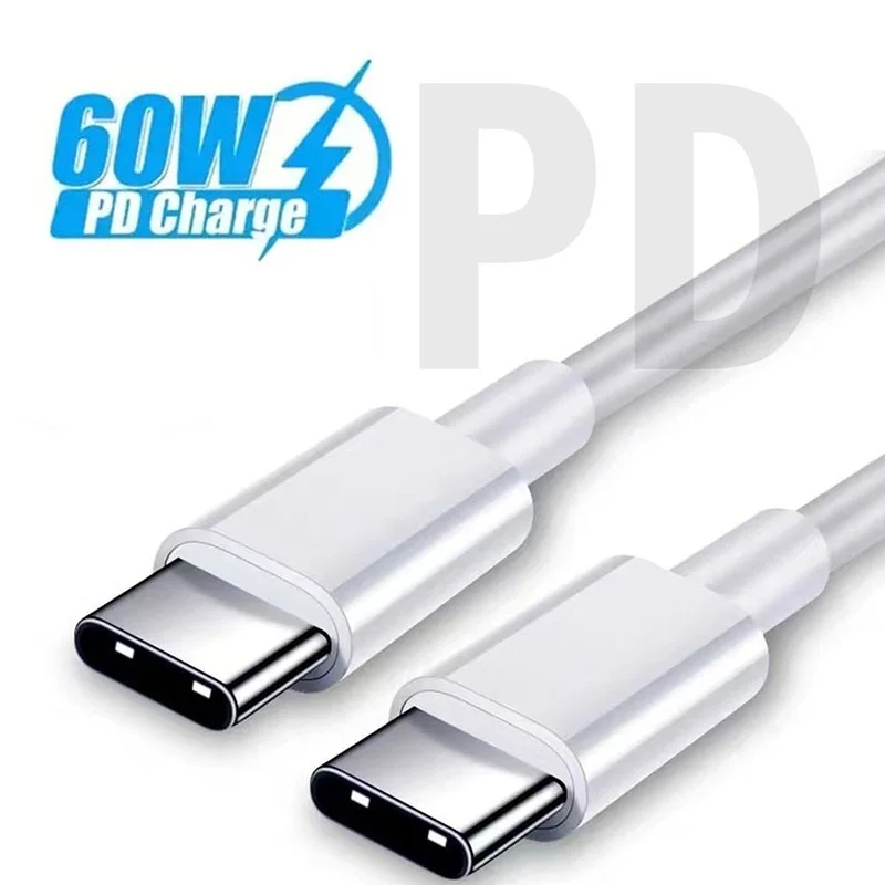 كابل PD 60 وات USB C إلى USB من النوع C كابل بيانات سريع الشحن من النوع C إلى النوع C كابل لماك بوك آي باد آيفون سامسونج شاومي خط البيانات #1
