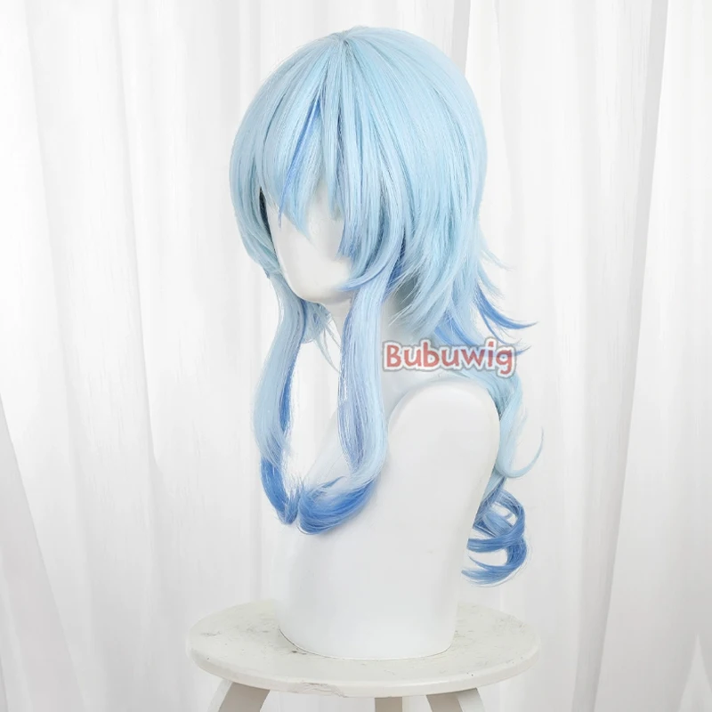 Bubuwig Synthetic Hair The Shorekeeper Cosplay Wigs Wuthering Waves The Shorekeeper 50cm Light Blue Mixed Cos Wig Heat Resistant