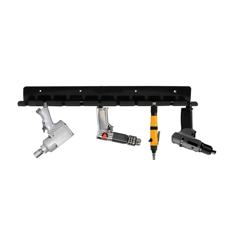 Pneumatic tool rack for enclosed trailer garage store can hold 10 pneumatic tools