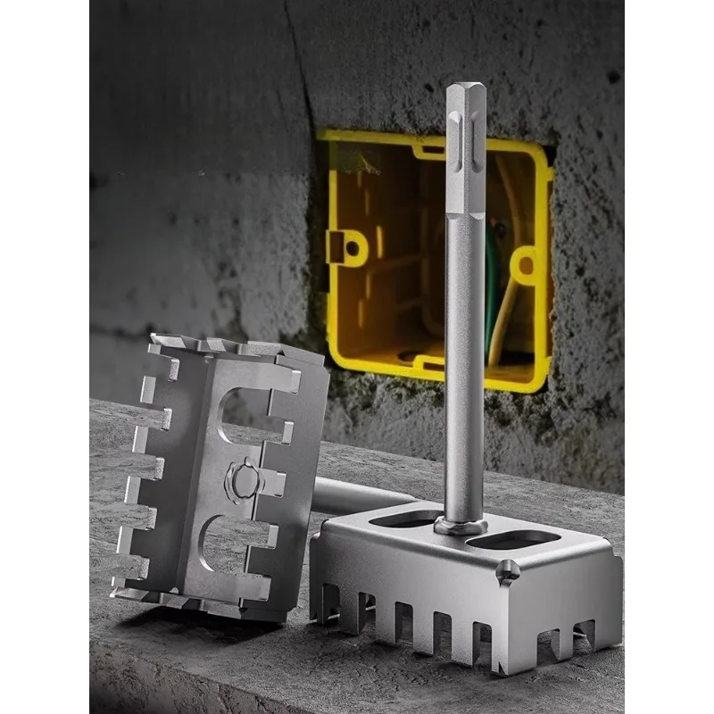 

Square hole punch, fast slotting artifact, new square hole for electrician 86 bottom box socket