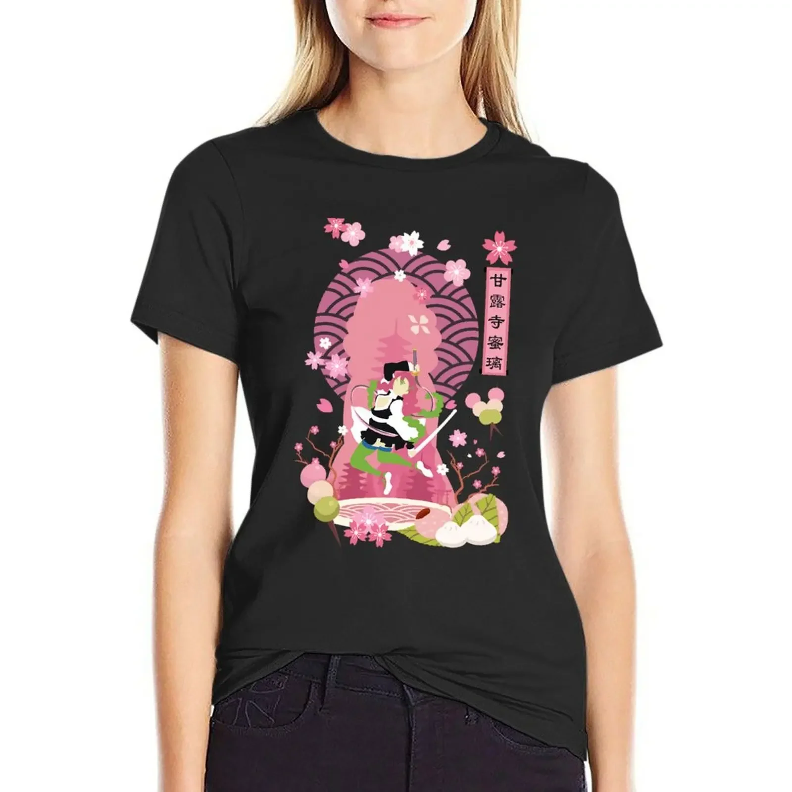 

Love Hashira - Minimalist Silhouette Mitsu-ri T-Shirt Aesthetic clothing plus size tops summer tops graphics Women clothes