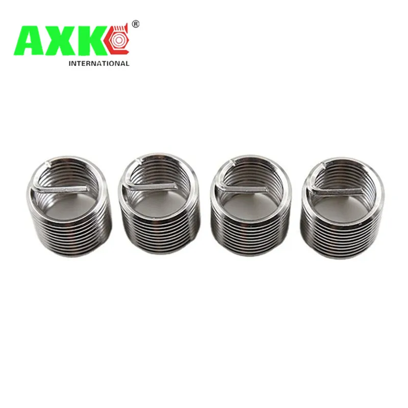 Axk 100pcs M3*0.5*3d Wire Thread Insert , M3 Screw Bushing Stainless Steel Sleeve Repair